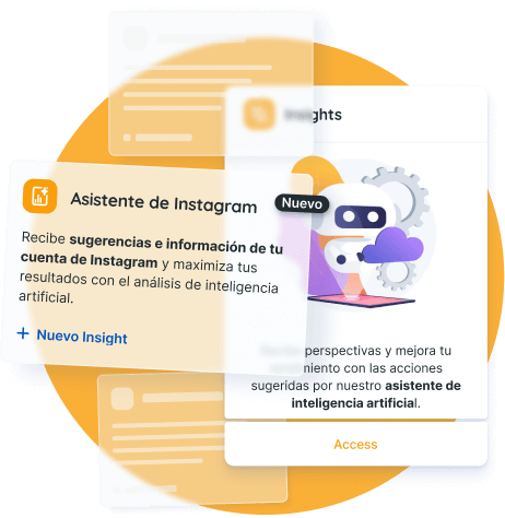 Reportei AI generando insights de una cuenta de Instagram